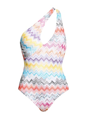 1h可退 香港直邮MISSONI 米索尼 女士 One-piece 泳衣 white白色