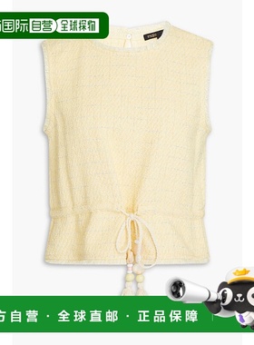 1h可退 香港直邮Maje 女士 金属感棉混纺毛圈花呢上衣 MFPTO00852