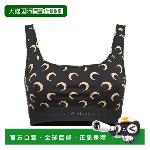 1h可退 香港直邮MARINE SERRE 女士T恤 WUW055BIT99BLACK SS2026