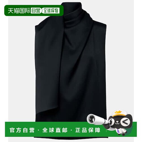 香港直邮KHAITE 女士 Loe crêpe 围巾领缎面上衣背心