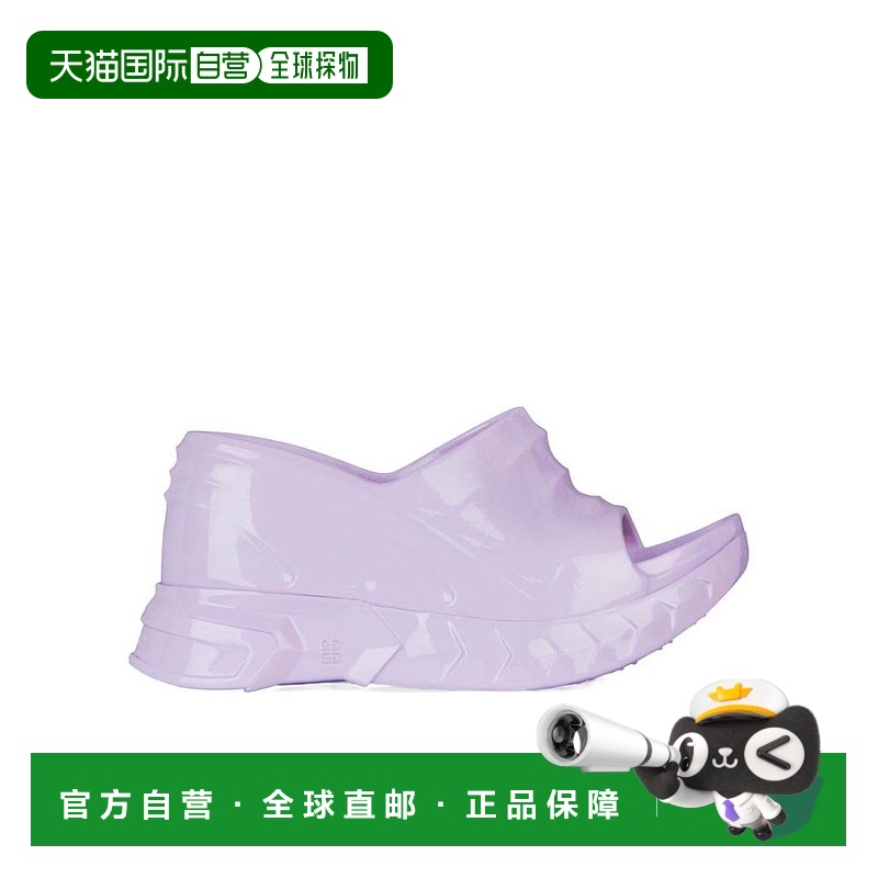 香港直邮Givenchy 徽标圆头坡跟凉鞋 BE305BE1DA纪梵希