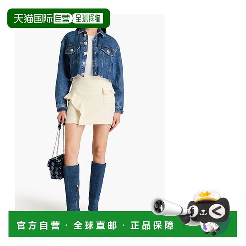 1h可退 香港直邮Sandro 女士 短款精饰牛仔布夹克 SFPBL00851