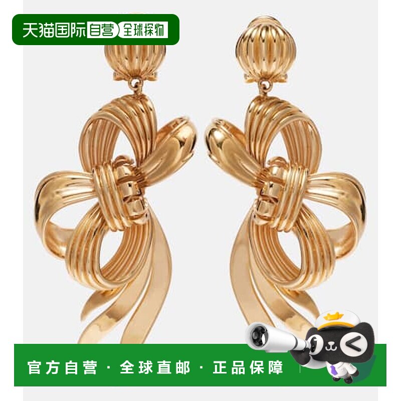 香港直邮Miu Miu 缪缪 女士 蝴蝶结夹式耳环 metal金属色 舒适时