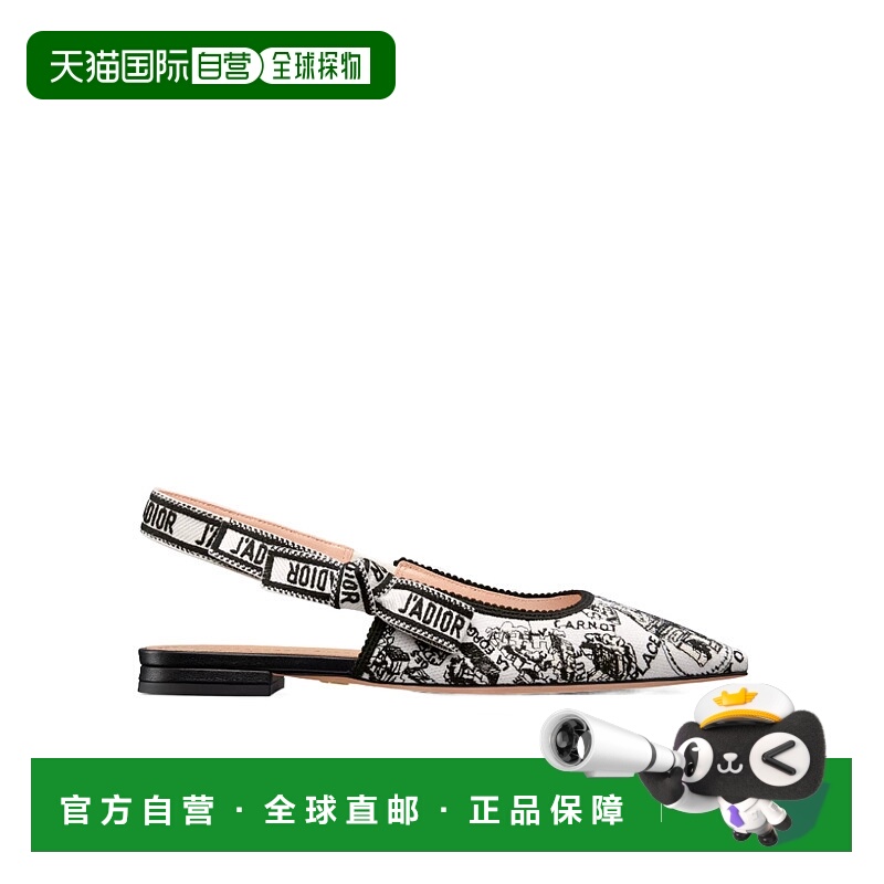 香港直邮Dior J'ADIOR 露跟芭蕾舞鞋 KCB660KPY迪奥蝴蝶结平底鞋