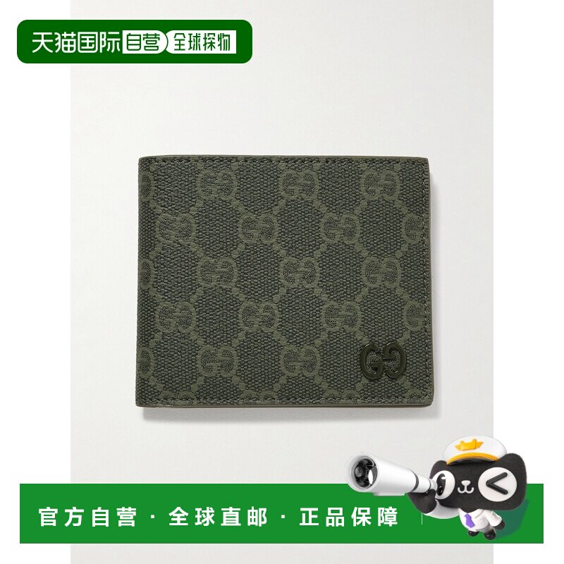 香港直邮Gucci 古驰 男士 GG字母交织图案双折钱包 768243FAFBE
