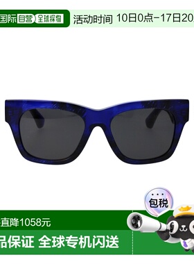 1h可退 香港直邮Burberry 巴宝莉 女士 格纹蓝色醋纤太阳眼镜 0BE