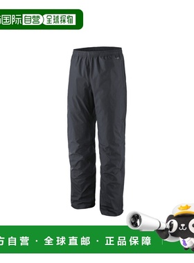 自营欧洲直邮PATAGONIA TORRENTSHELL男士黑色再生尼龙越野跑长裤