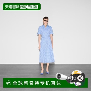 2025新品 欧洲直邮GUCCI 棉府绸中长连衣裙