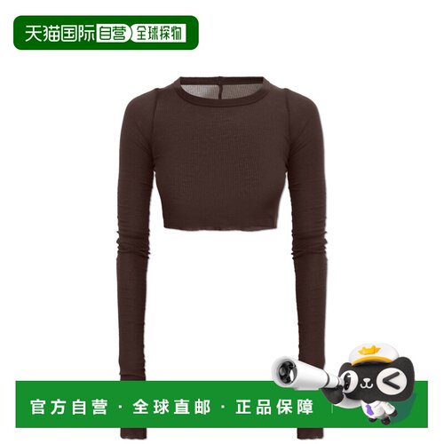 1h可退 香港直邮RICK OWENS 女士T恤 RP01F6220RC53 SS2026 棕色