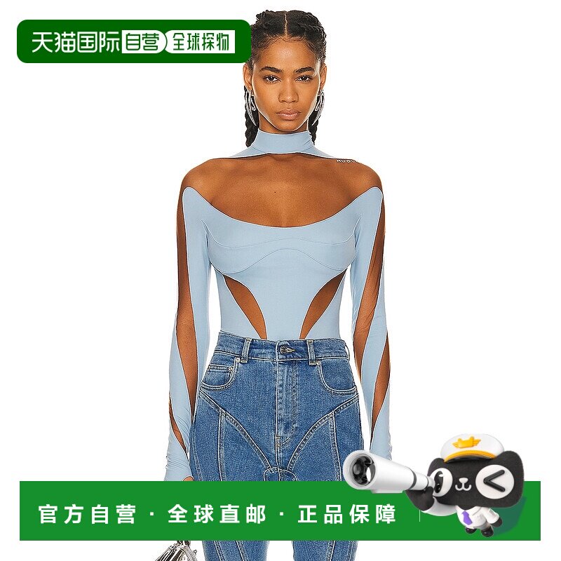 香港直邮Mugler 穆勒 女士 幻觉剪短连体衣 23S1BO0192842性感