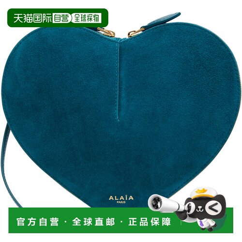 香港直邮alaia 女士 ALAÏA 蓝色 Le Cœur Bi-Material 单肩包 AA