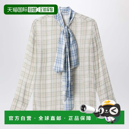 香港直邮Acne Studios 艾克妮 女士 GREEN/ORANGE 真丝围巾领衫 A