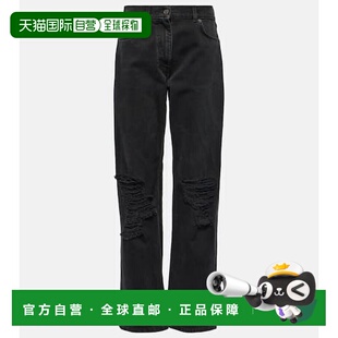 香港直邮The Row 女士 Burty 磨破男友风牛仔裤 black黑色 舒适时