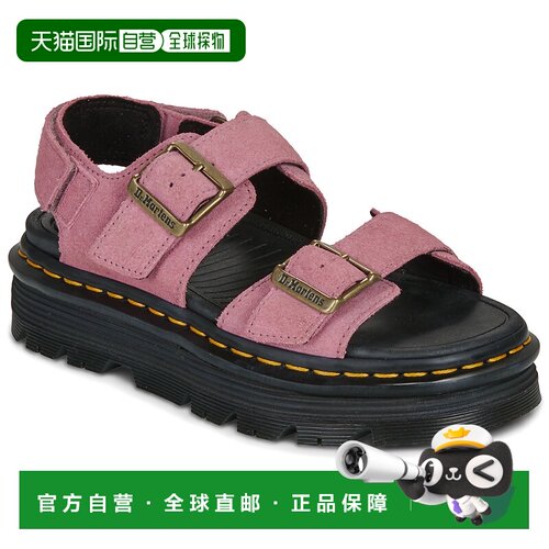 欧洲直邮Dr. Martens马丁博士鞋子女凉鞋玫瑰色ZebZag Sandal Dus