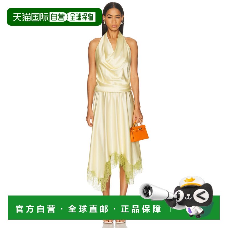 1h可退 香港直邮Staud 女士 Elira 真丝连衣裙 R26S2240SN吊带