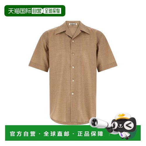 香港直邮AURALEE 男士 'Summer Twist' 衬衫 A26SS02CPTOPBROWNBE