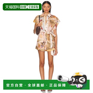 1h可退 香港直邮ZIMMERMANN 女士 Ascension 翻边连体衣 4235YSS2