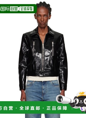 香港直邮Coperni 女士 黑色 Cactus 合成皮革夹克 COPBL34F6054