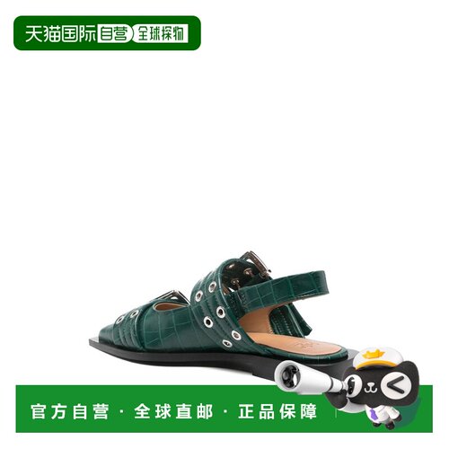 香港直邮GANNI 女士休闲鞋 S3005774 AW2025 花色 粗扣芭蕾舞鞋