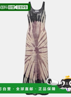 1h可退 香港直邮Gabriela Hearst 女士 Beca 扎染羊绒真丝长款连