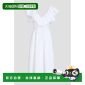 香港直邮Chloe 蔻依 女士 1h可退 荷叶边棉提花中长连衣裙 CHC23A