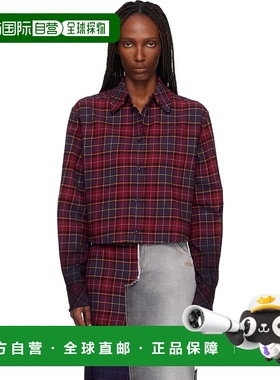 香港直邮off-white 女士 红色 Check Flannel Arrow Spray 衬衫 O