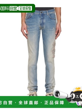 1h可退 香港直邮Amiri MA 贴花牛仔长裤 AMBMJE1050