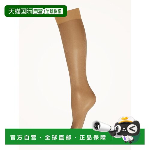 1h可退 香港直邮Wolford 女士 Touch 20 绸缎及膝袜 brown棕色 舒