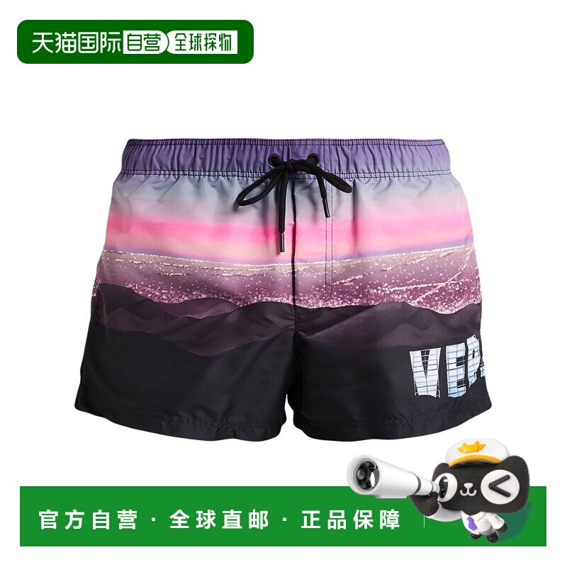 1h可退 香港直邮versace 范思哲 男士 泳裤 purple紫色 舒适时尚
