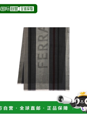 香港直邮Salvatore Ferragamo 条纹徽标围巾 520120高级感 正品