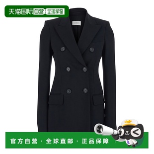 1h可退 香港直邮Sportmax 斯宝麦斯 女士 Revers 黑色双排扣耸肩
