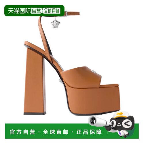 1h可退 香港直邮VERSACE 女士凉鞋 1019842DVT2P1NG6P SS2026 棕