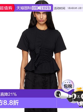 香港直邮Cecilie Bahnsen 女士 黑色 Ace T 恤 325RTW19001