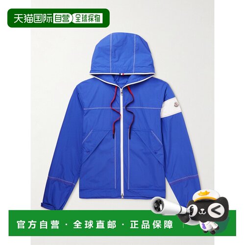 香港直邮Moncler 盟可睐 男士 Fujio Logo-Appliqued Shell 连帽