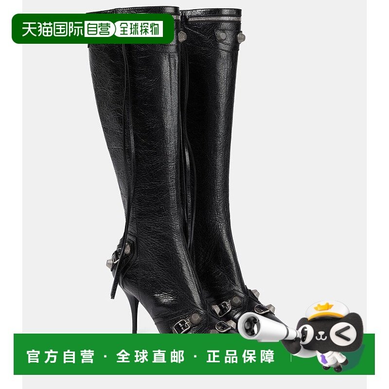 1h可退 香港直邮Balenciaga 巴黎世家 女士 Cagole 皮质及膝靴子,女鞋,时装靴,淘宝优惠券,粉丝福利购,淘宝优惠卷