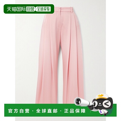 1h可退 香港直邮Nina Ricci 莲娜丽姿 女士 褶裥绉纱阔腿裤 25PCP