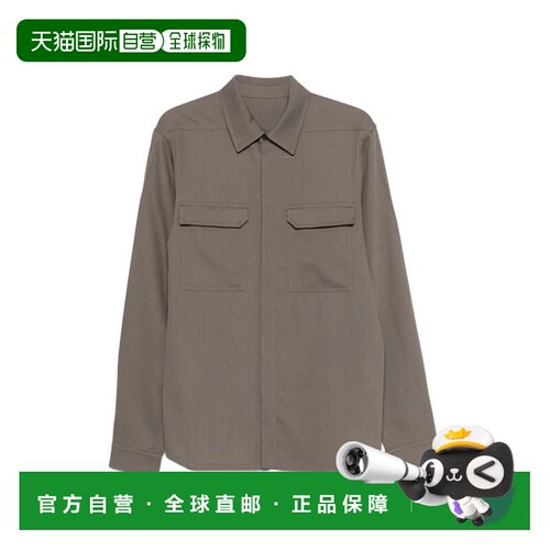 1h可退 香港直邮RICK OWENS 男士衬衫 RU01F2291WT34 SS2026 灰色