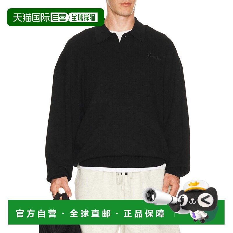 1h可退 美国直邮essentials fear of god 男士 90's 标志针织Polo