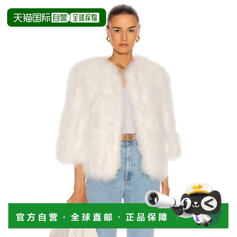 1h可退 香港直邮YVES SALOMON 女士 羽毛夹克 23WAV15454PLUX外套