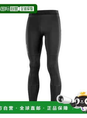 自营欧洲直邮Salomon萨洛蒙 COLLANT CROSS RUN男士黑色休闲裤