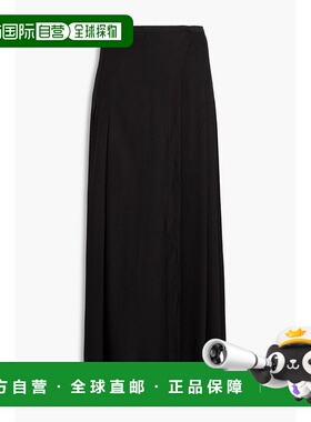 1h可退 香港直邮toteme 女士 褶裥绉纱缎子长款裹裙 241WRB1012FB