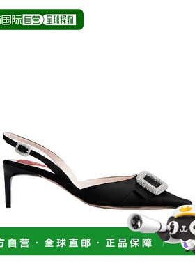 香港直邮Roger Vivier Viv’ Canard丝缎后袢带高跟凉鞋 RVW72237