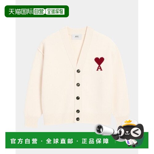 香港直邮Ami Paris 男士 针织开衫 UKC367018154ECRUROUGE154_ECR
