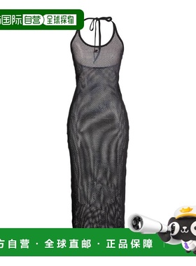 1h可退 香港直邮Courreges 女士 长款连衣裙 black黑色 舒适时尚