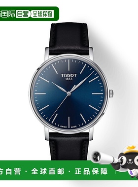 自营欧洲直邮Tissot天梭 Everytime男女通用精钢黑色石英腕表40mm