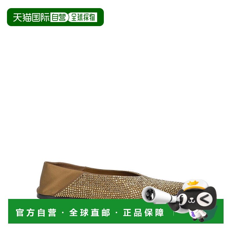 1h可退 香港直邮Saint Laurent 圣罗兰 女士 芭蕾舞鞋 green绿色