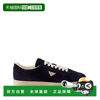 香港直邮Prada 普拉达 男士 蓝色棉运动鞋 2EE394FG000054男鞋