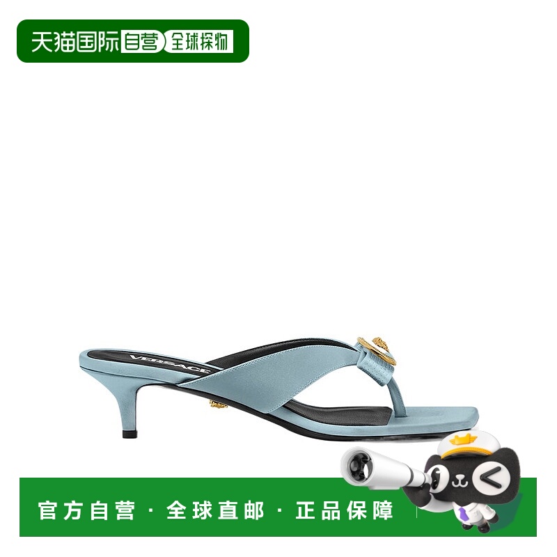 香港直邮Versace GIANNI 丝带缎面高跟凉鞋 10130171A006191V59V
