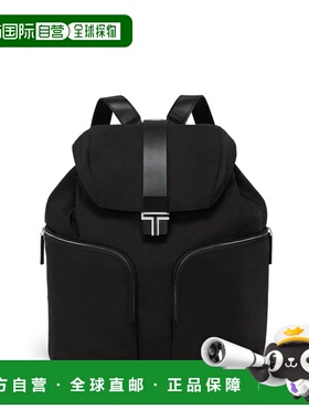 自营欧洲直邮Tumi途明 Journey男士黑色尼龙拉链开合双肩包