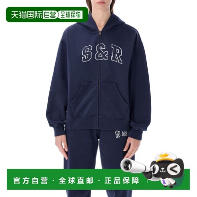 1h可退 香港直邮SPORTY & RICH 女士 Rich S&R Ivy 运动拉链连帽(